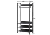 Zahra Bedroom Furniture Open Wardrobe Drawers Cabinet Modern Storage Black