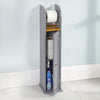 Grey/Bamboo Wooden Bathroom Cabinet Shelf Cupboard Storage Unit Free Standing