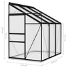 Half Walk-in Greenhouse Alu with Base Frame Lean to Wall Grow House Garden Shed