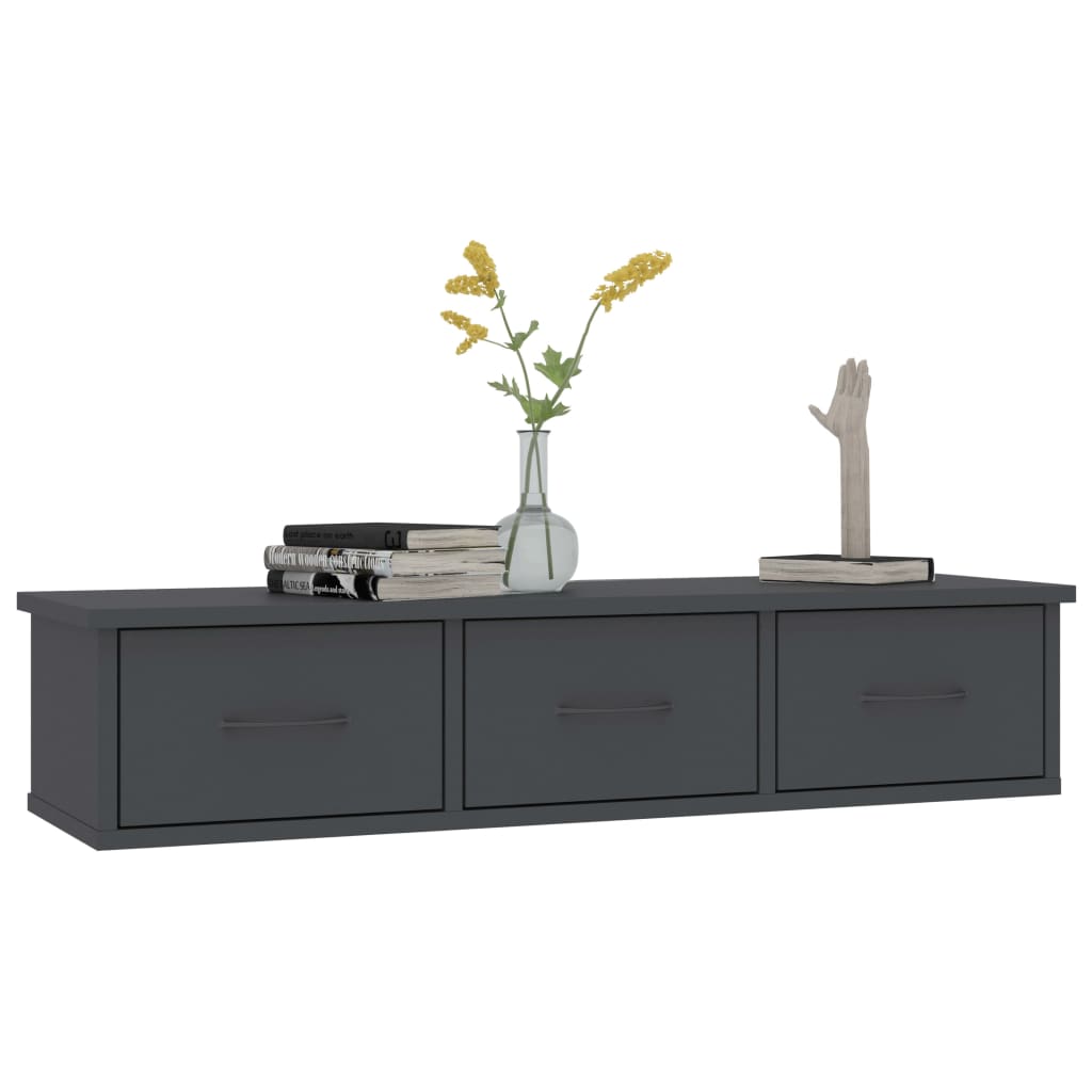 Wall-mounted Drawer Shelf Engineered Wood Wall Cabinet Multi Colours vidaXL