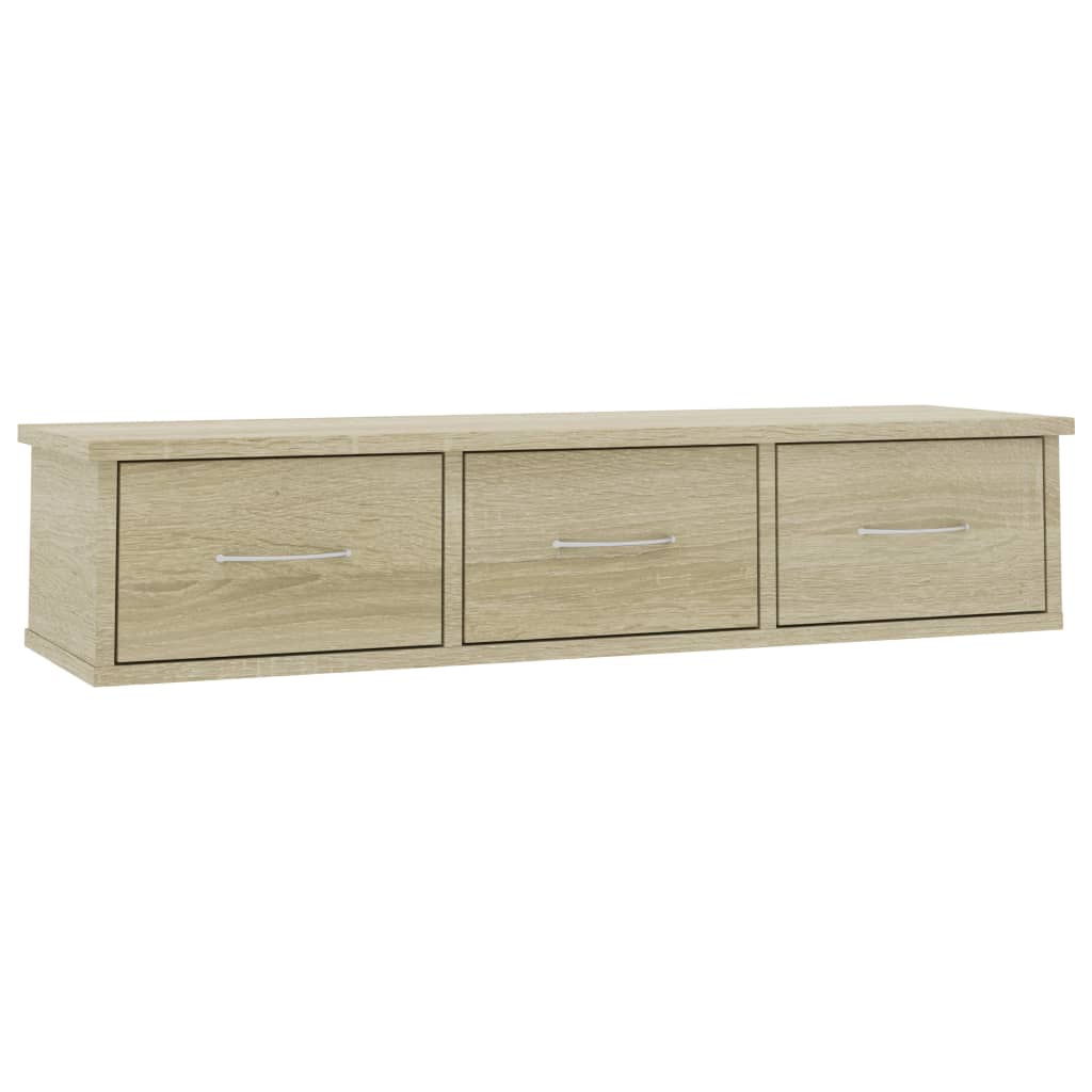Wall-mounted Drawer Shelf Engineered Wood Wall Cabinet Multi Colours vidaXL