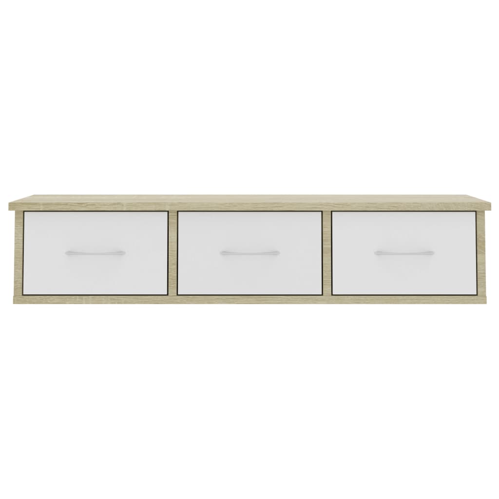 Wall-mounted Drawer Shelf Engineered Wood Wall Cabinet Multi Colours vidaXL