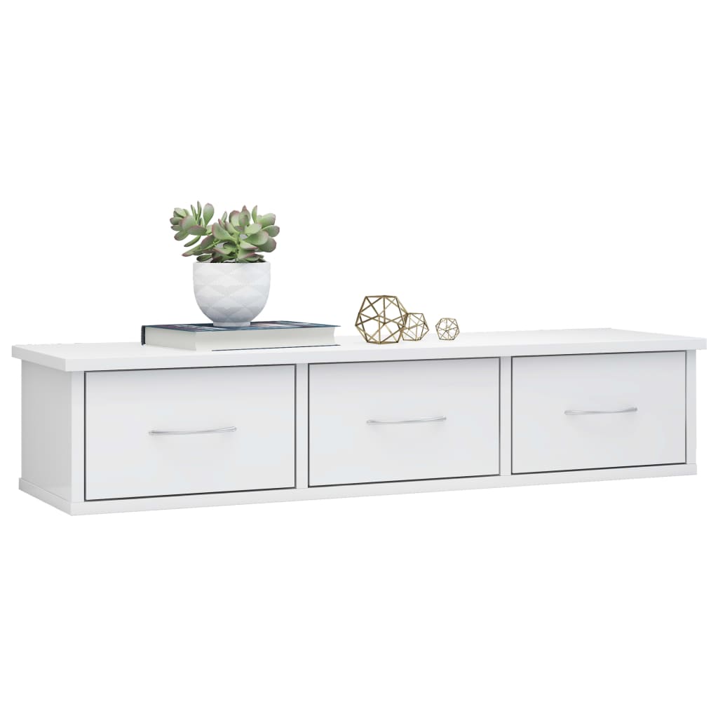 Wall-mounted Drawer Shelf Engineered Wood Wall Cabinet Multi Colours vidaXL