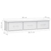 Wall-mounted Drawer Shelf Engineered Wood Wall Cabinet Multi Colours vidaXL