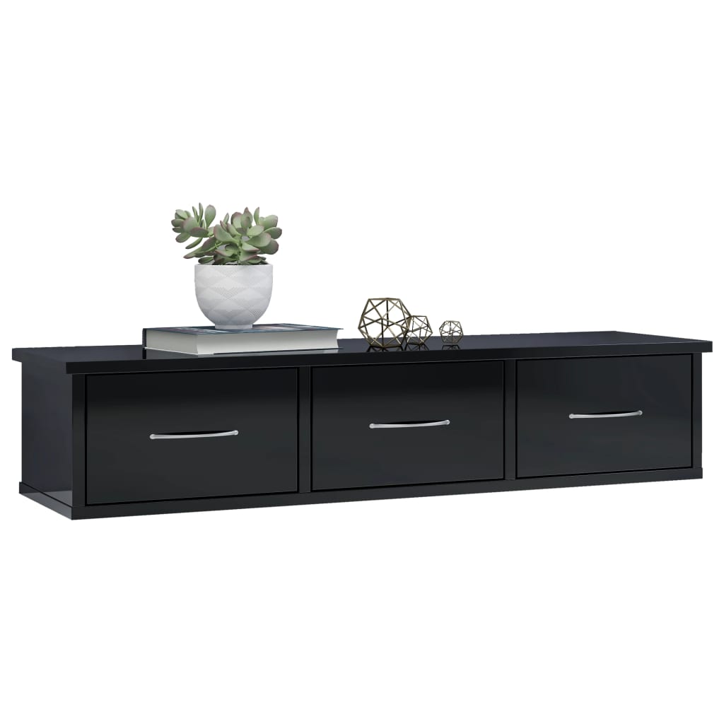 Wall-mounted Drawer Shelf Engineered Wood Wall Cabinet Multi Colours vidaXL