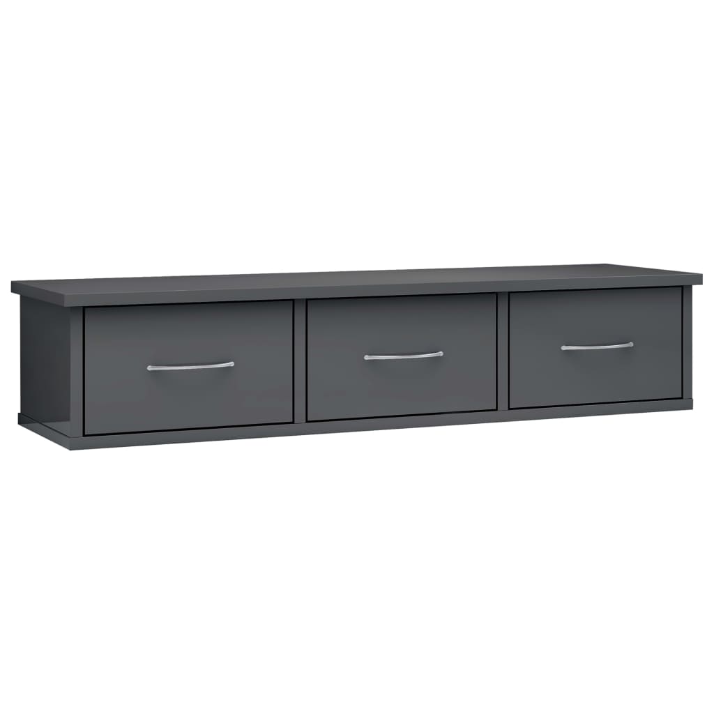 Wall-mounted Drawer Shelf Engineered Wood Wall Cabinet Multi Colours vidaXL