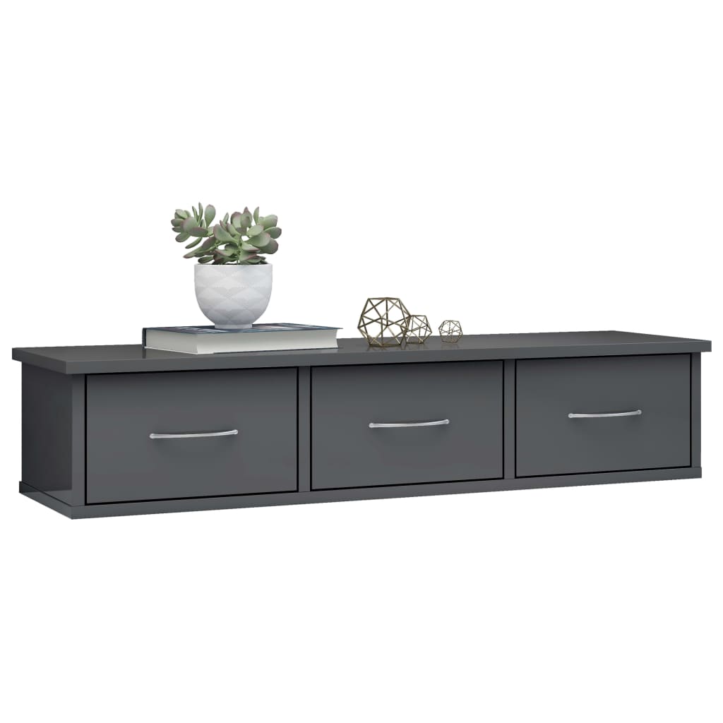 Wall-mounted Drawer Shelf Engineered Wood Wall Cabinet Multi Colours vidaXL
