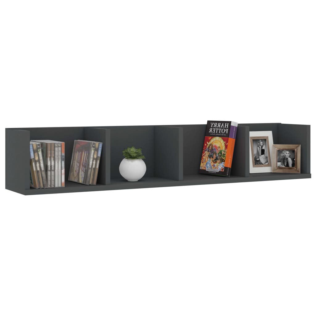 CD Wall Shelf 100cm Engineered Wood Living Room Cabinet Multi Colours vidaXL