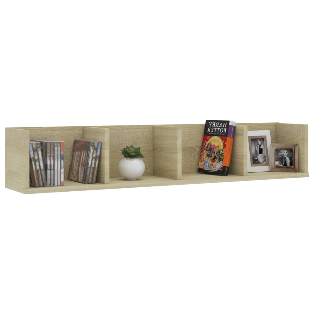CD Wall Shelf 100cm Engineered Wood Living Room Cabinet Multi Colours vidaXL