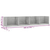 CD Wall Shelf 100cm Engineered Wood Living Room Cabinet Multi Colours vidaXL