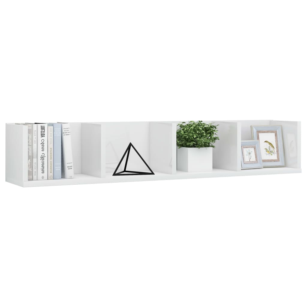 CD Wall Shelf 100cm Engineered Wood Living Room Cabinet Multi Colours vidaXL