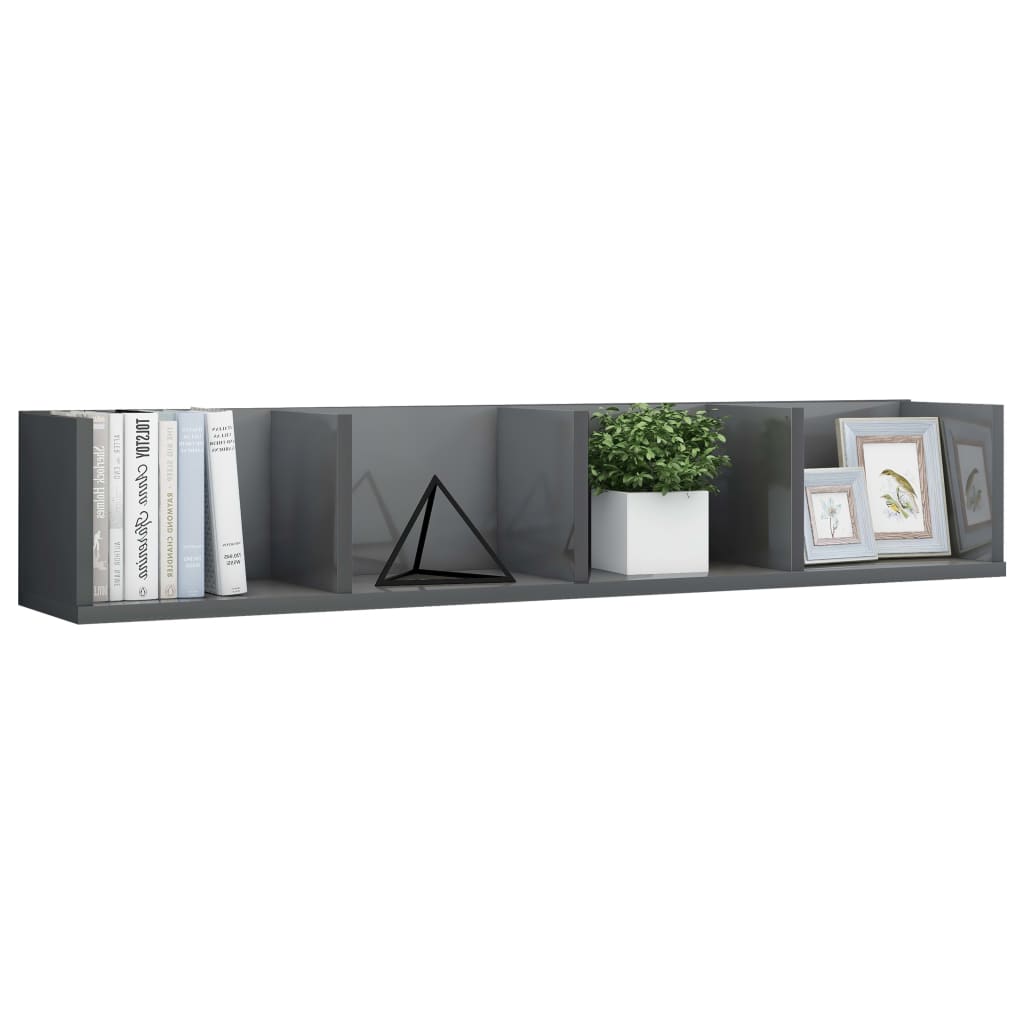 CD Wall Shelf 100cm Engineered Wood Living Room Cabinet Multi Colours vidaXL