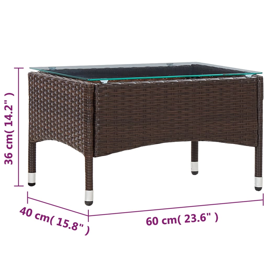Coffee Table Poly Rattan Outdoor Garden Tables Furniture Multi Colours vidaXL