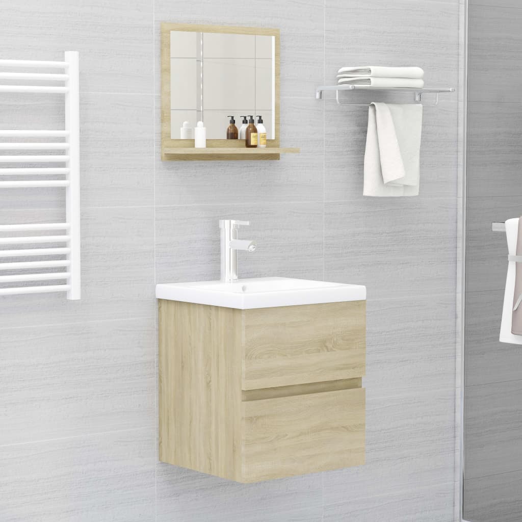 Bathroom Mirror Engineered Wood Toilet Wall Mirror Multi Colours/Sizes vidaXL