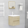 Bathroom Mirror Engineered Wood Toilet Wall Mirror Multi Colours/Sizes vidaXL