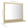 Bathroom Mirror Engineered Wood Toilet Wall Mirror Multi Colours/Sizes vidaXL