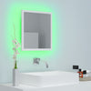 LED Bathroom Mirror Toilet Wall Mirror Engineered Wood Multi Colours vidaXL