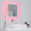 LED Bathroom Mirror Toilet Wall Mirror Engineered Wood Multi Colours vidaXL