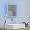 LED Bathroom Mirror Toilet Wall Mirror Engineered Wood Multi Colours vidaXL