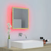 LED Bathroom Mirror Toilet Wall Mirror Engineered Wood Multi Colours vidaXL