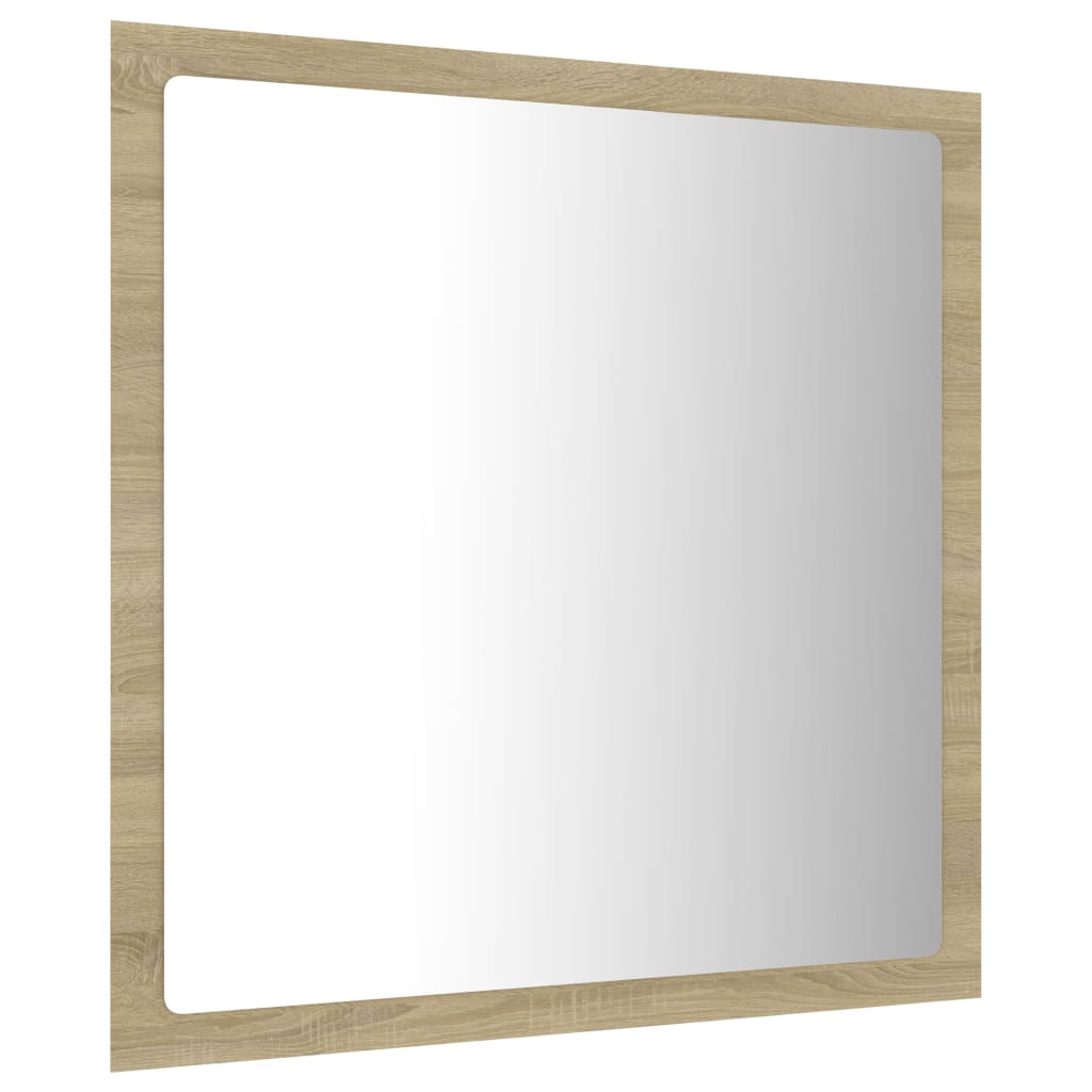 LED Bathroom Mirror Toilet Wall Mirror Engineered Wood Multi Colours vidaXL