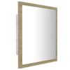 LED Bathroom Mirror Toilet Wall Mirror Engineered Wood Multi Colours vidaXL