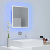 LED Bathroom Mirror Toilet Wall Mirror Engineered Wood Multi Colours vidaXL