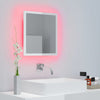 LED Bathroom Mirror Toilet Wall Mirror Engineered Wood Multi Colours vidaXL