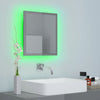LED Bathroom Mirror Toilet Wall Mirror Engineered Wood Multi Colours vidaXL
