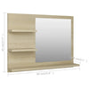 Bathroom Mirror Chipboard Cosmetic Mirror Washroom Glass Multi Colours vidaXL