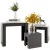 3x Nesting Coffee Tables Engineered Wood Table Furniture Multi Colours vidaXL