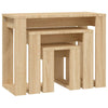 3x Nesting Tables Engineered Wood End Side Nest of Table Multi Colours vidaXL