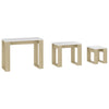 3x Nesting Tables Engineered Wood End Side Nest of Table Multi Colours vidaXL
