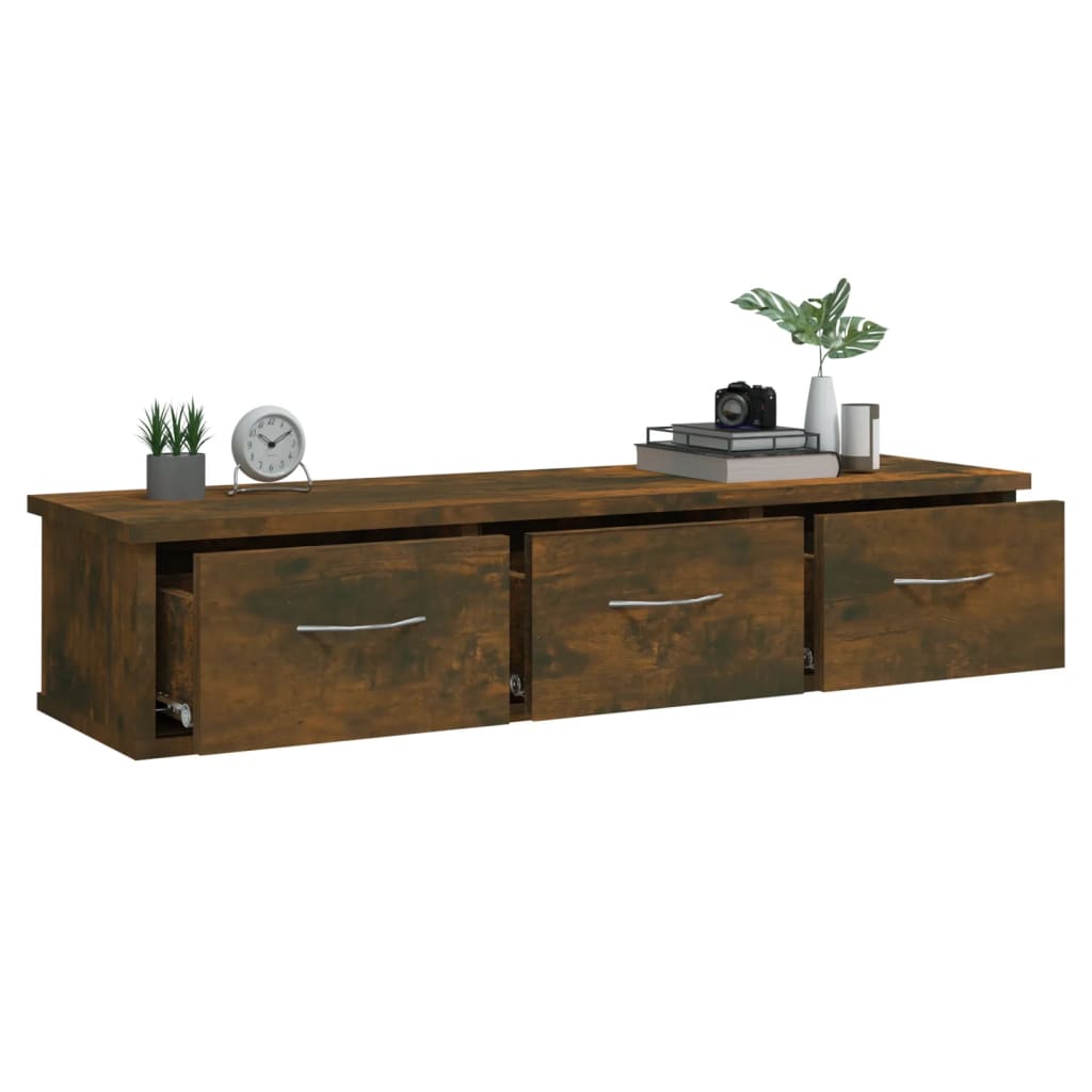 Wall-mounted Drawer Shelf Engineered Wood Wall Cabinet Multi Colours vidaXL