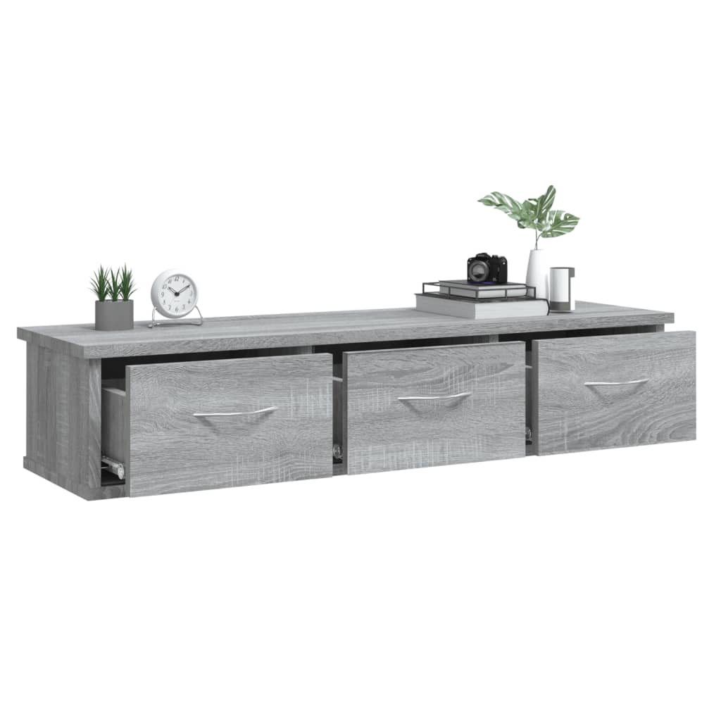 Wall-mounted Drawer Shelf Engineered Wood Wall Cabinet Multi Colours vidaXL