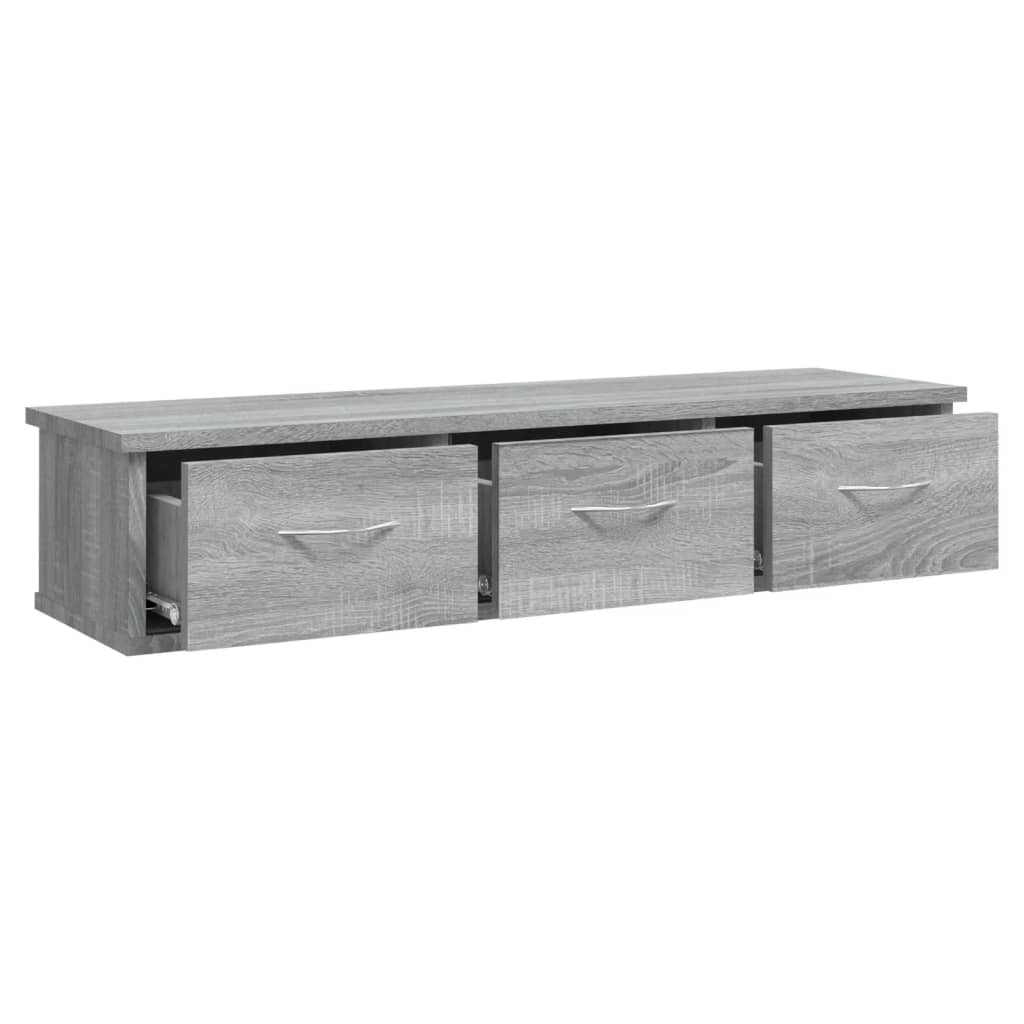 Wall-mounted Drawer Shelf Engineered Wood Wall Cabinet Multi Colours vidaXL