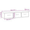 Wall-mounted Drawer Shelf Engineered Wood Wall Cabinet Multi Colours vidaXL