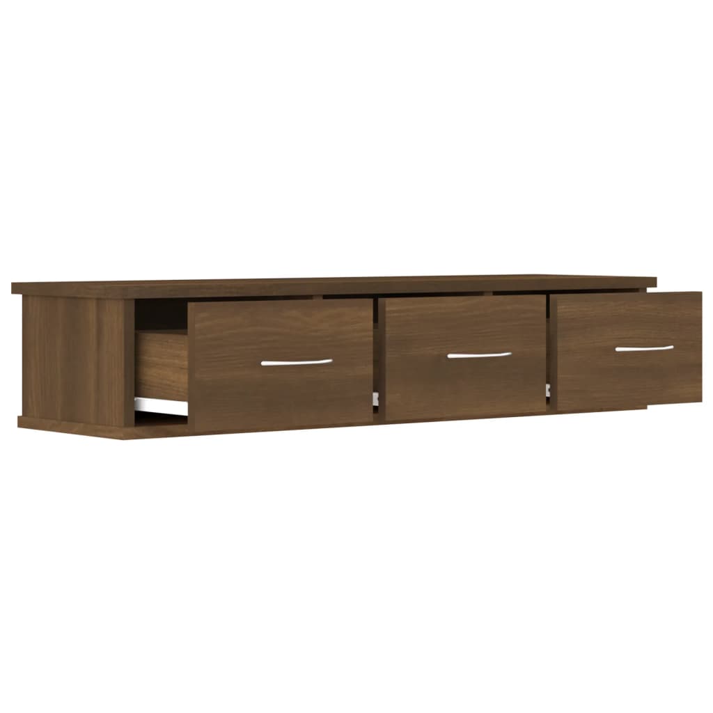 Wall-mounted Drawer Shelf Engineered Wood Wall Cabinet Multi Colours vidaXL