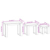 3x Nesting Tables Engineered Wood End Side Nest of Table Multi Colours vidaXL