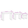 3x Nesting Tables Engineered Wood End Side Nest of Table Multi Colours vidaXL