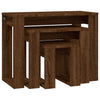 3x Nesting Tables Engineered Wood End Side Nest of Table Multi Colours vidaXL