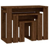 3x Nesting Tables Engineered Wood End Side Nest of Table Multi Colours vidaXL