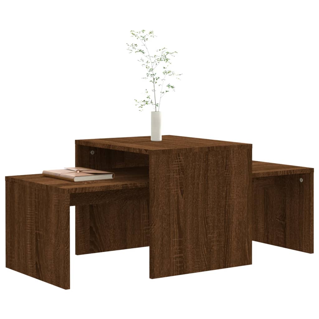 Coffee Table Set Engineered Wood Living Room Sofa Table Multi Colours vidaXL