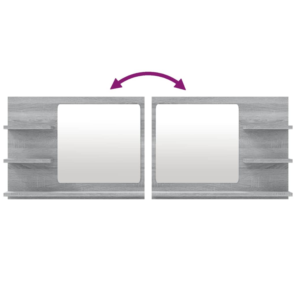 Bathroom Mirror Chipboard Cosmetic Mirror Washroom Glass Multi Colours vidaXL