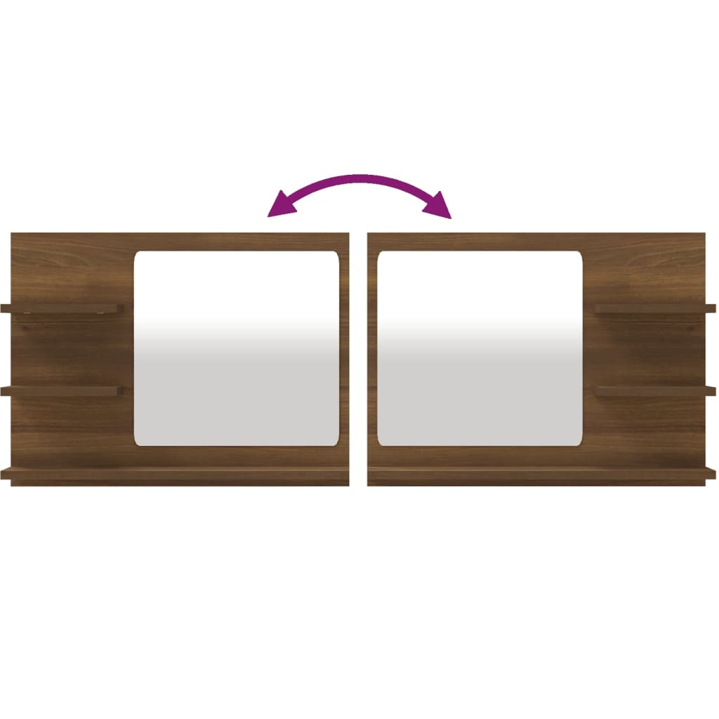 Bathroom Mirror Chipboard Cosmetic Mirror Washroom Glass Multi Colours vidaXL