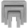 3x Nesting Coffee Tables Engineered Wood Table Furniture Multi Colours vidaXL