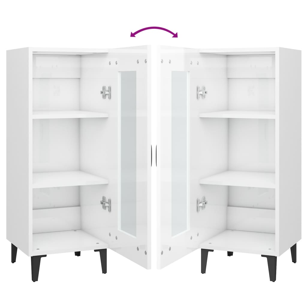 Sideboard Engineered Wood Side Cabinet Home Organiser Multi Colours vidaXL