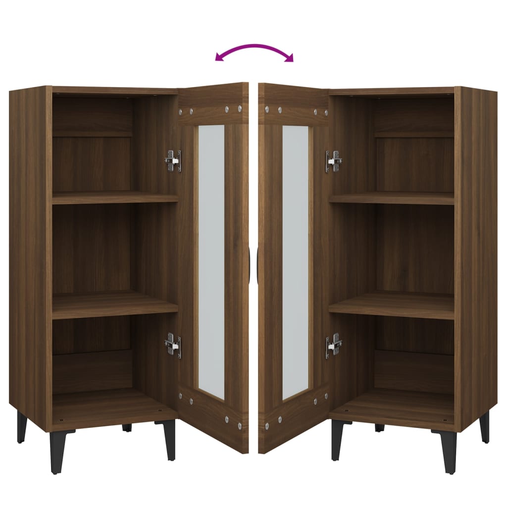 Sideboard Engineered Wood Side Cabinet Home Organiser Multi Colours vidaXL