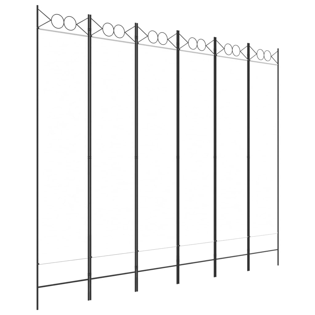 6-Panel Room Divider Fabric Privacy Screen Paravent Multi Colours/Sizes vidaXL