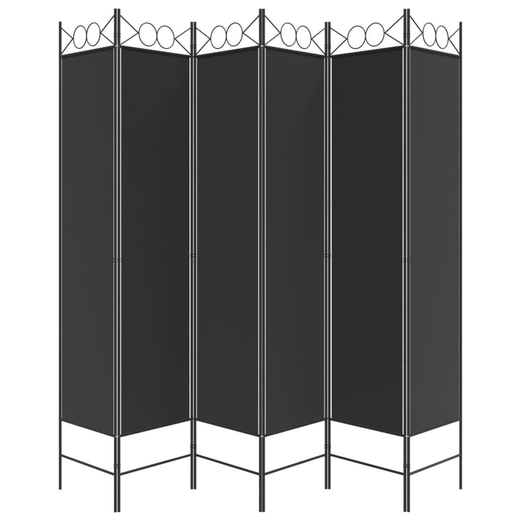 6-Panel Room Divider Fabric Privacy Screen Paravent Multi Colours/Sizes vidaXL